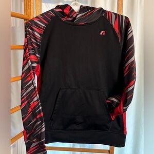 Russell Athletic Boys Youth Hoodie Pullover Sweatshirt Jacket Red Black XXL
